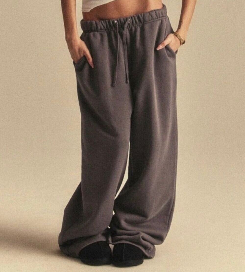 Elwood Chocolate Brown Oversized Wide Leg Sweatpants Size Small